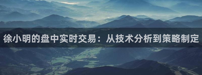 qy球友会体育网址：徐小明的盘中实时交易：从技术分析到策略制定